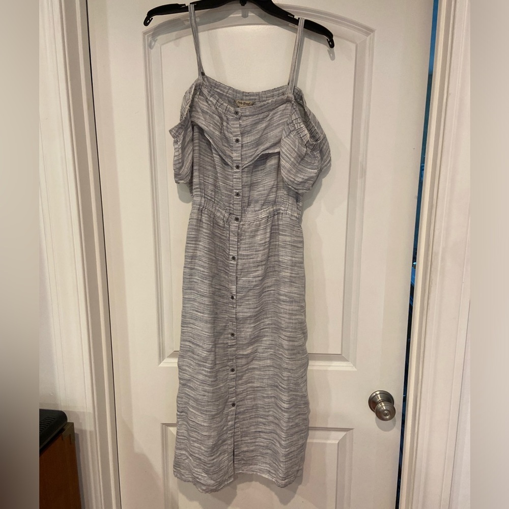 Lucky Brand off the shoulder midi dress